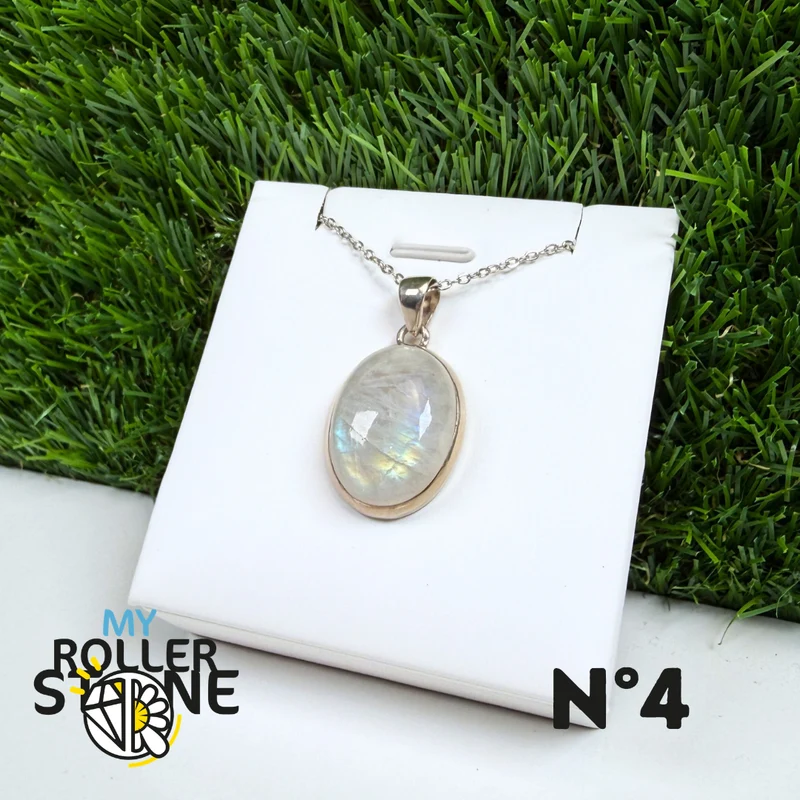 Colgante de piedra lunar de plata #4