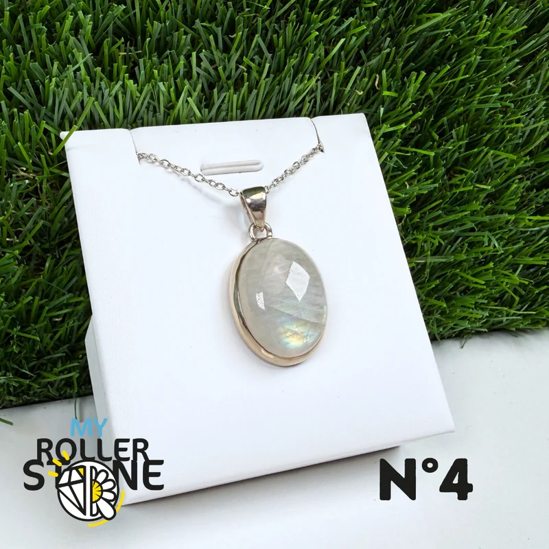 Colgante de piedra lunar de plata #4