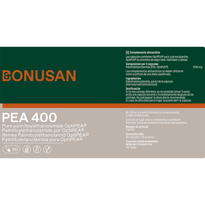 PEA 400 mg 90 Capsulas | Bonusan