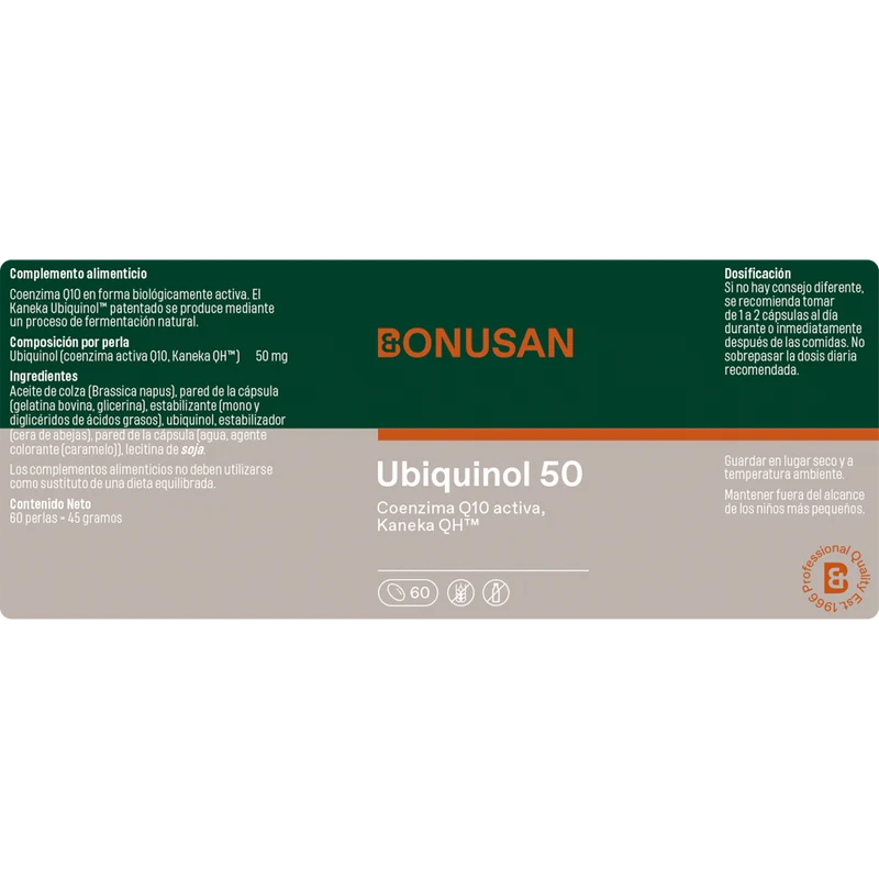 Ubiquinol 60 perlas | Bonusan