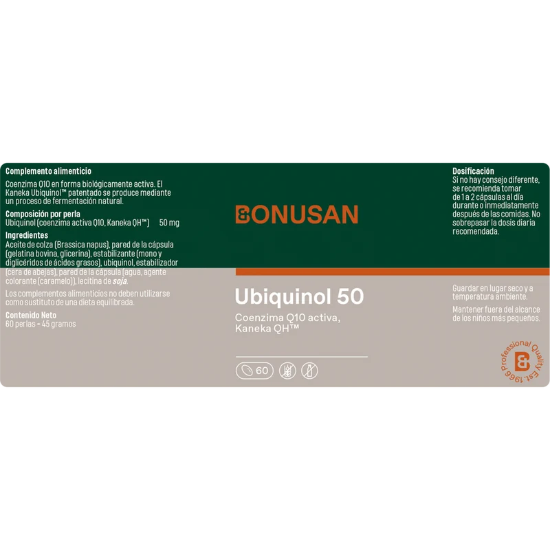 Ubiquinol 60 perlas | Bonusan