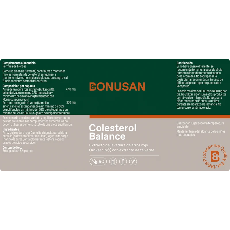 Colesterol Balance 60 Capsulas | Bonusan