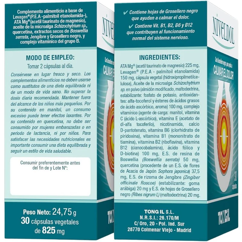 Niveldol 30 cápsulas | Tongil