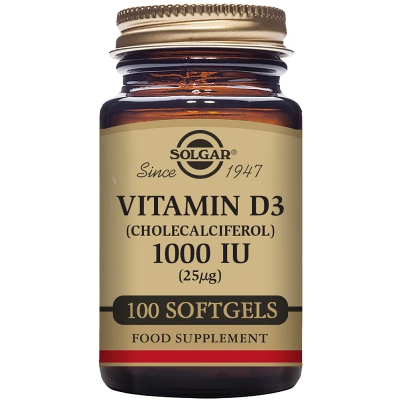 Vitamina D3 1000 Ui 25 µg 100 Capsulas | Solgar