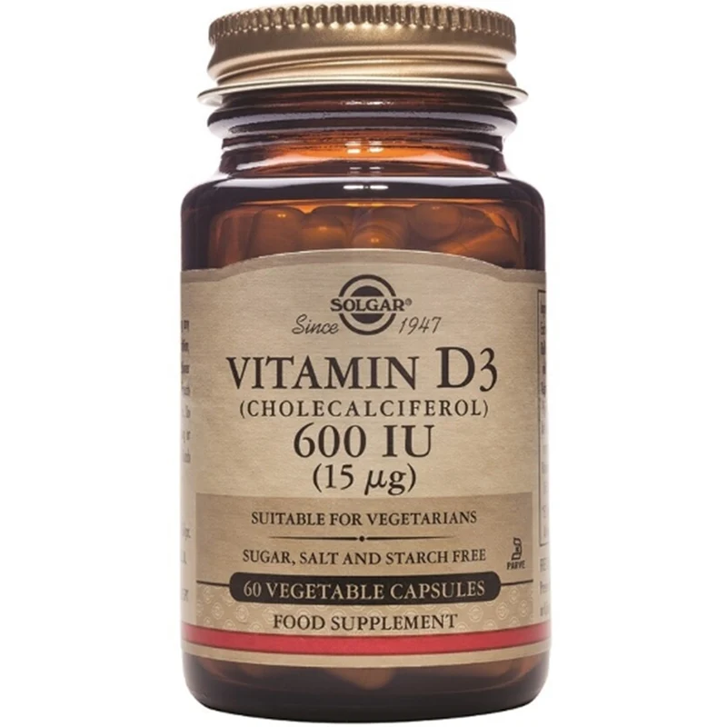 Vitamina D3 600 Ui 15 µg Colecalciferol 60 Capsulas | Solgar