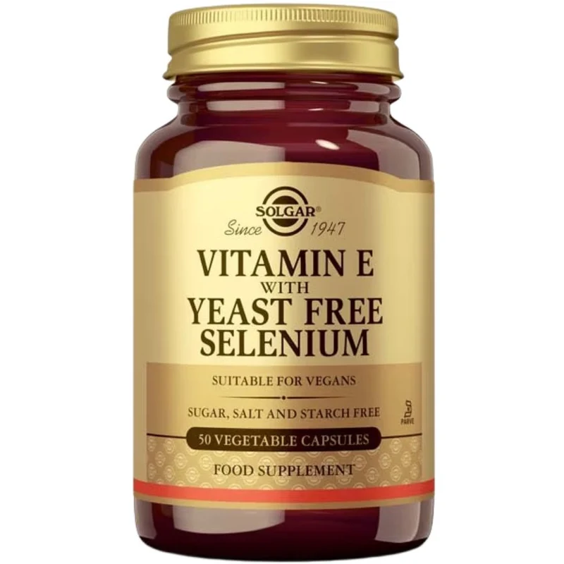 Vitamin E With Yeast Free Selenium 50 Capsulas | Solgar