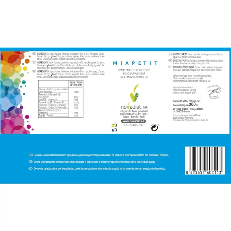 Miapetit 20 viales | Novadiet