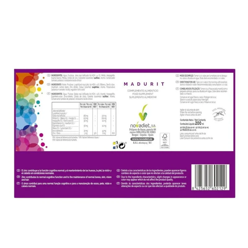 Madurit 20 viales | Novadiet