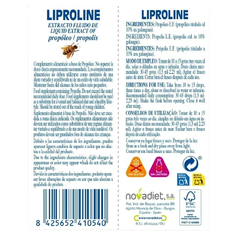 Liproline Extracto Fluido 30 ml | Novadiet