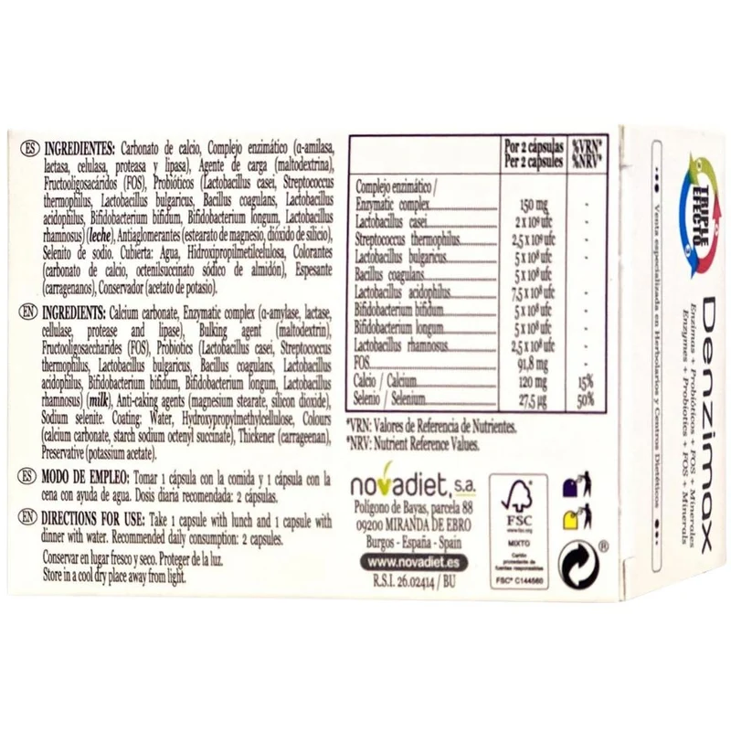 Denzimax 30 cápsulas | Novadiet
