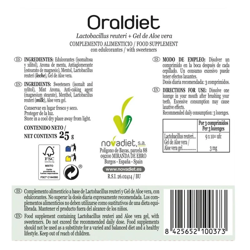 Oraldiet 30 comprimidos | Novadiet
