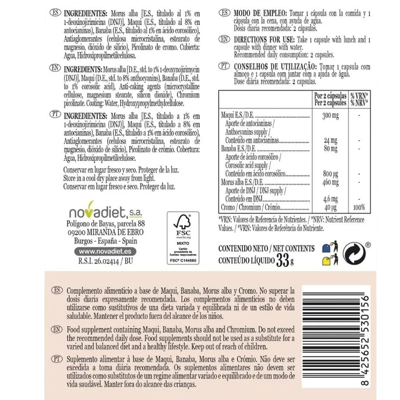 Preglucem 60 cápsulas | Novadiet