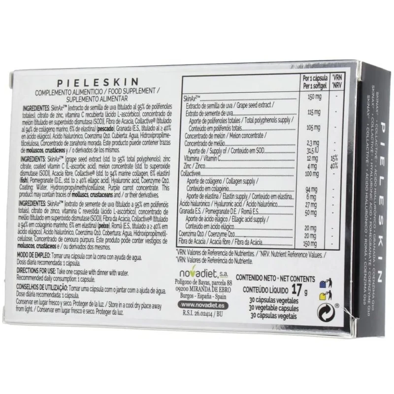 Pieleskin 30 cápsulas | Novadiet
