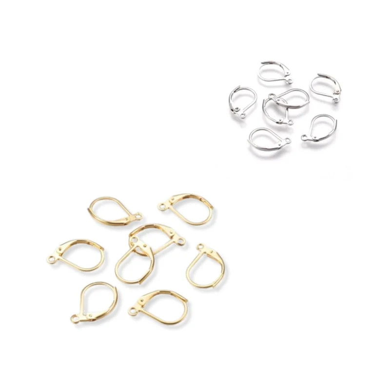 Pendientes tipo durmiente de acero inoxidable