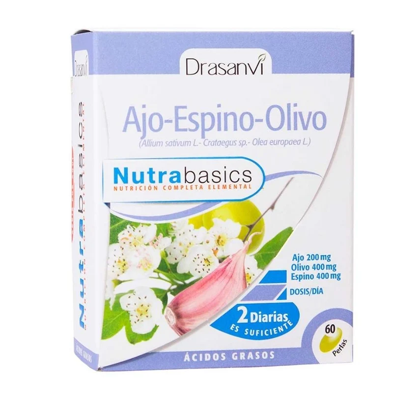 Ajo Espino Olivo 500 mg 60 Perlas | Drasanvi