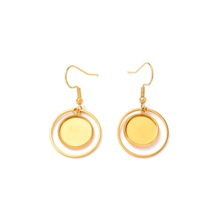 Soporte para aretes con gancho dorado