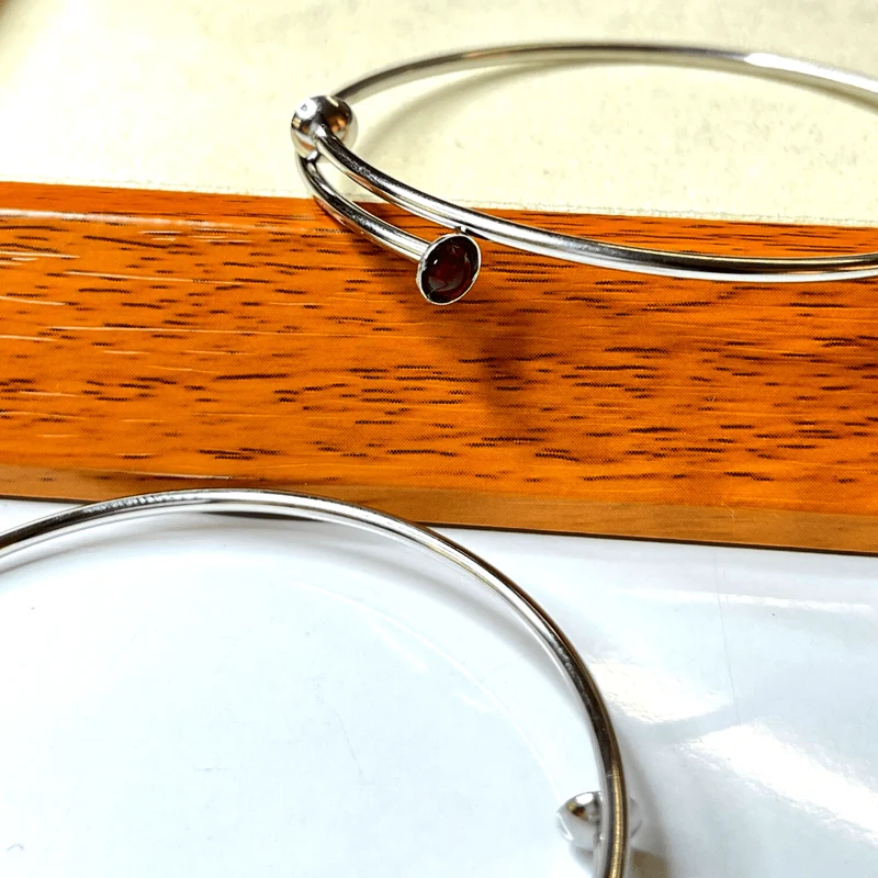 Soporte Pulsera Cabujón Plata