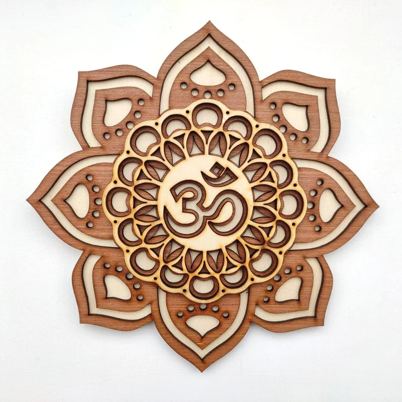 Decoración de pared de madera Aum