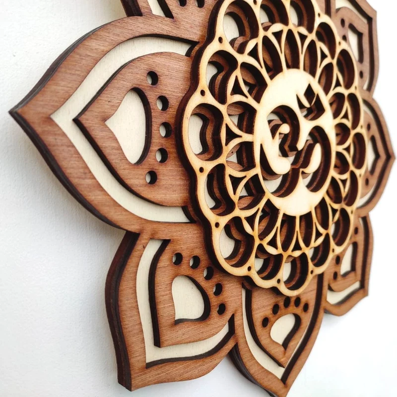 Decoración de pared de madera Aum