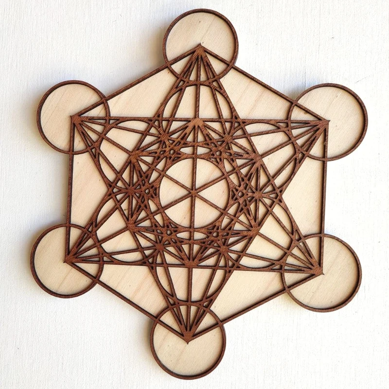 Decoración de pared de madera de Metatrón.