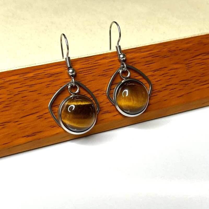 Soporte para aretes de cabujón de acero inoxidable 304