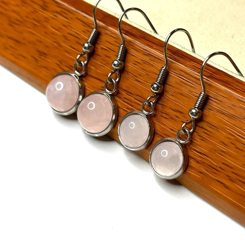 Soporte para aretes de cabujón de acero inoxidable