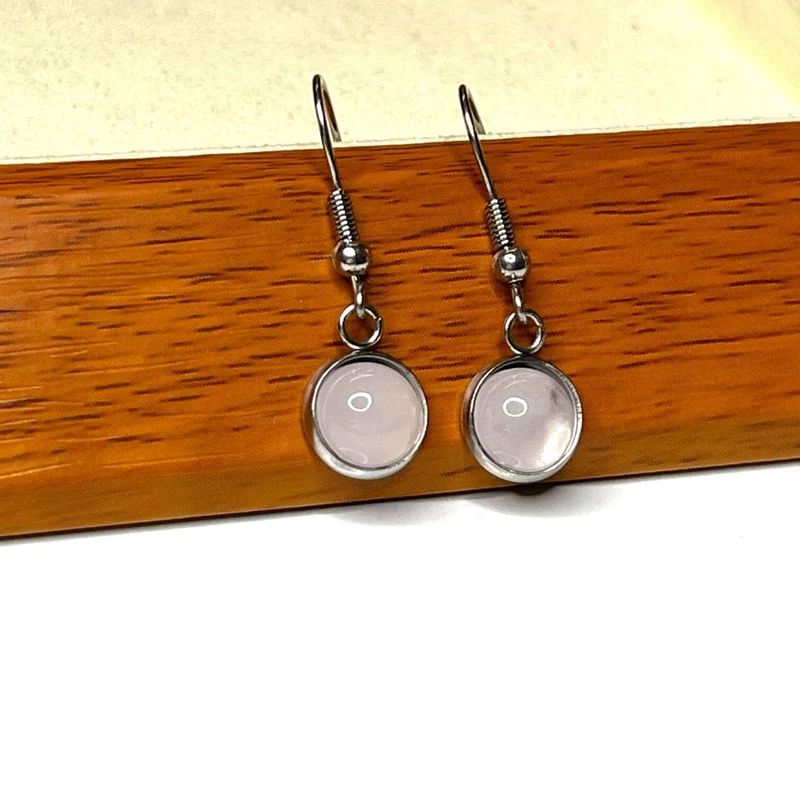 Soporte para aretes de cabujón de acero inoxidable
