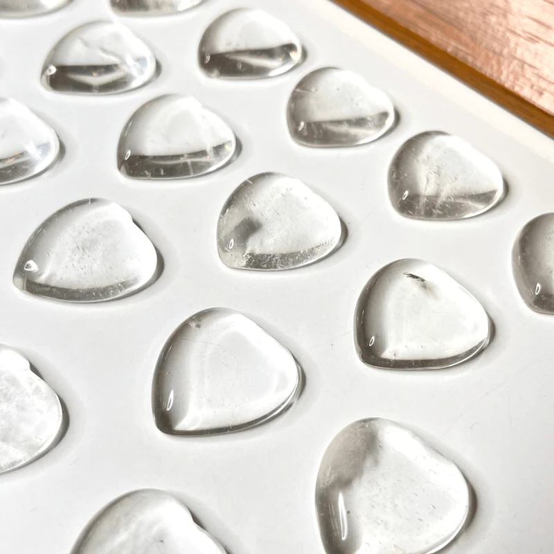 Cabujón Corazón de Cristal de Roca