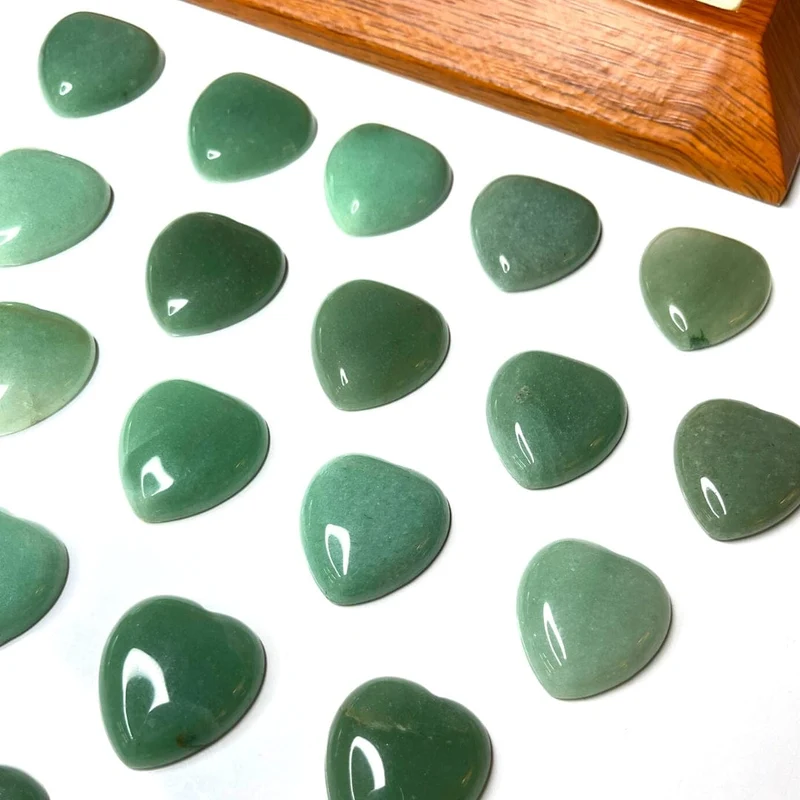 Cabujón Corazón de Aventurina Verde