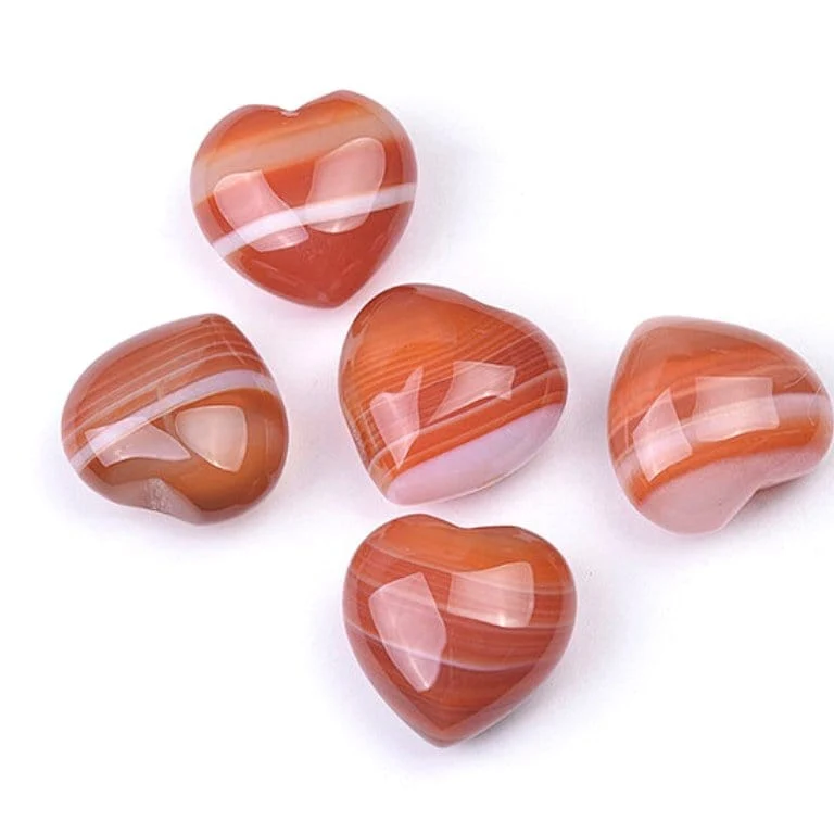 Corazón de ágata roja