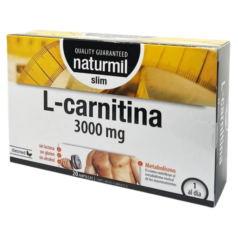 L-Carnitina Slim 3000 mg 20 Ampollas | Naturmil