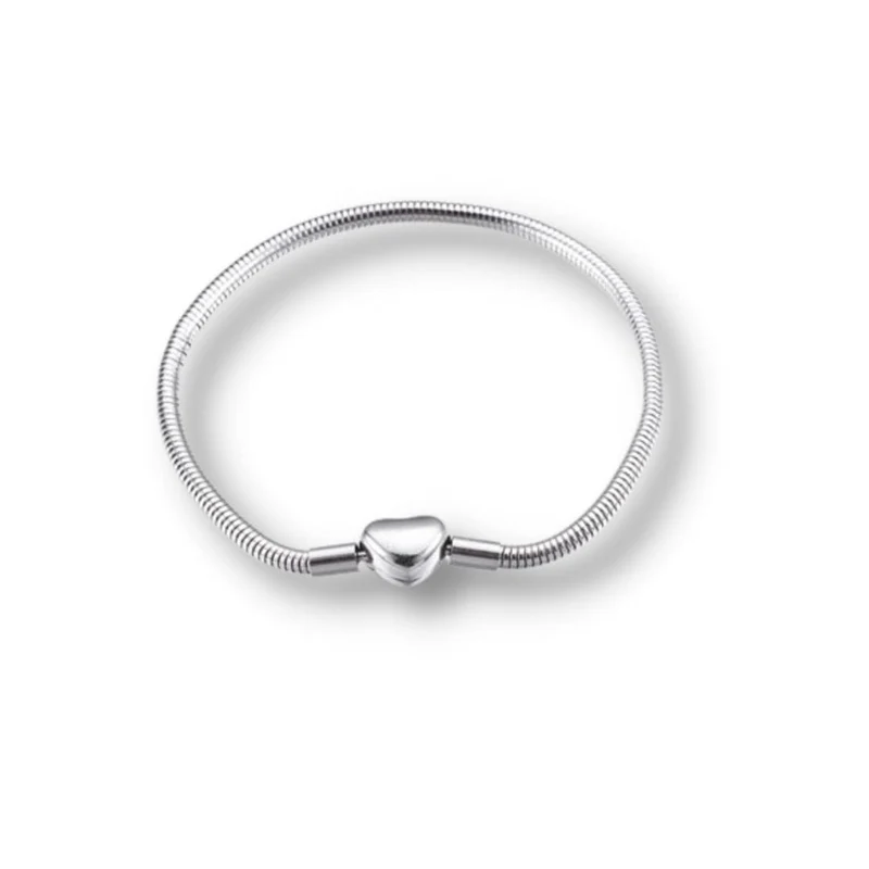 Pulsera de corazón de acero inoxidable