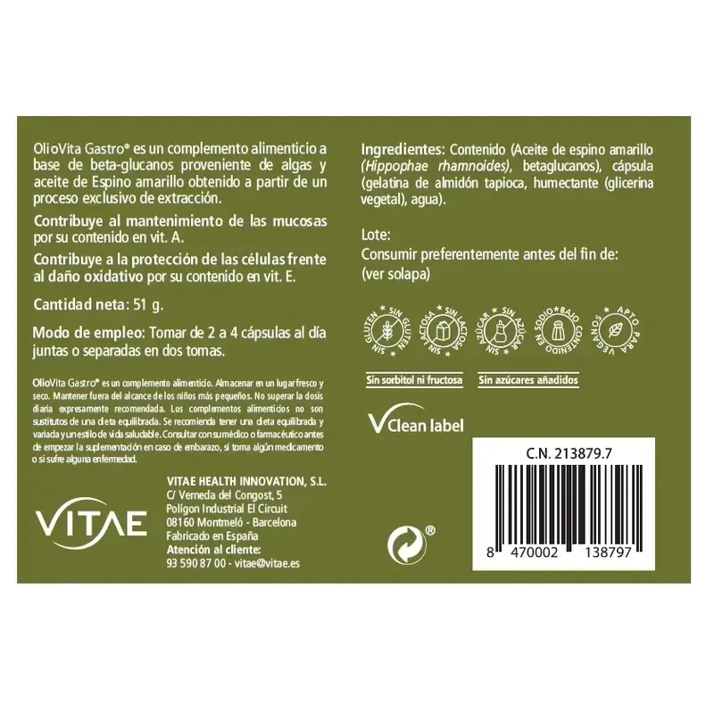 Vitae Oliovita Gastro 60 Duplo