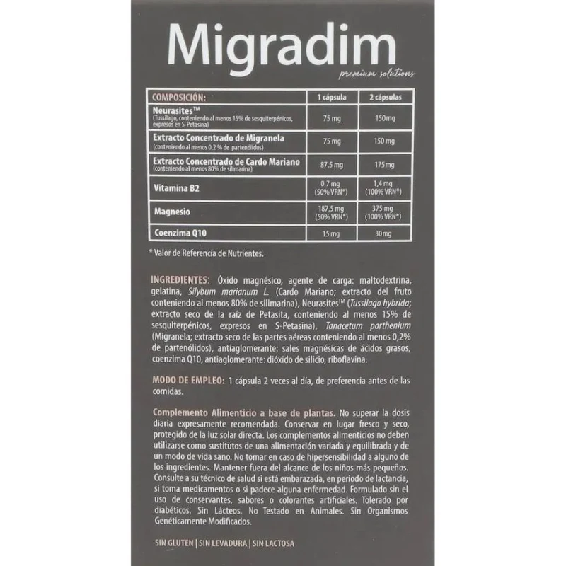 Migradim 60 Capsulas | Dietmed