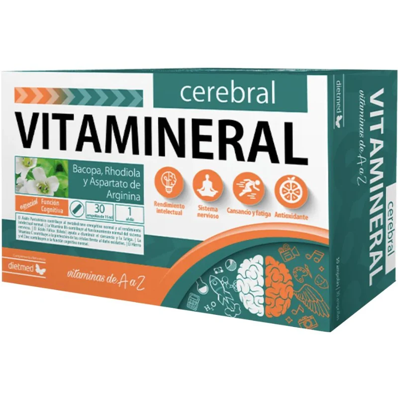 Vitamineral Cerebral 30 Ampollas | Dietmed