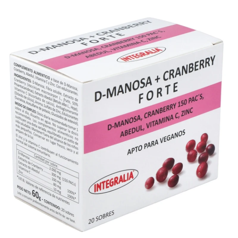 D-Manosa Cranberry Forte 20 sobres | Integralia