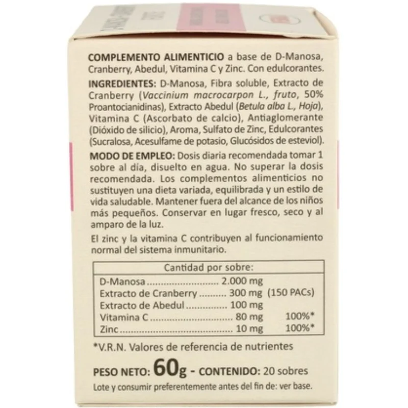 D-Manosa Cranberry Forte 20 sobres | Integralia