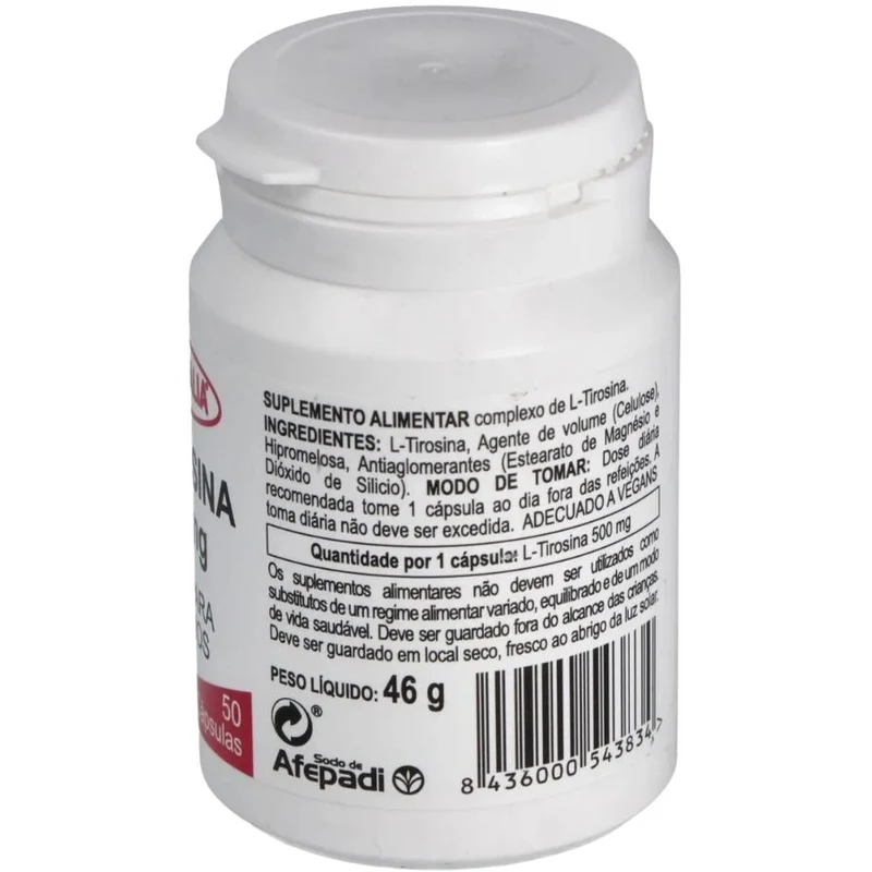 L-Tirosina 500 Mg 50 Capsulas | Integralia