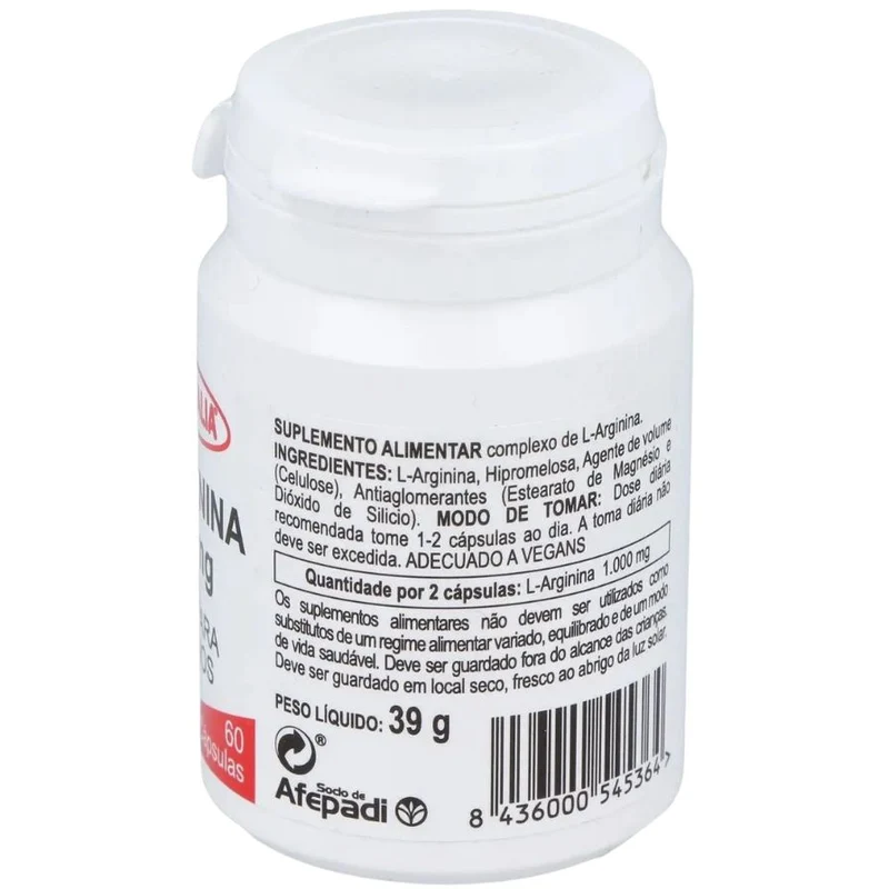 L-Arginina 500 mg 60 Capsulas | Integralia