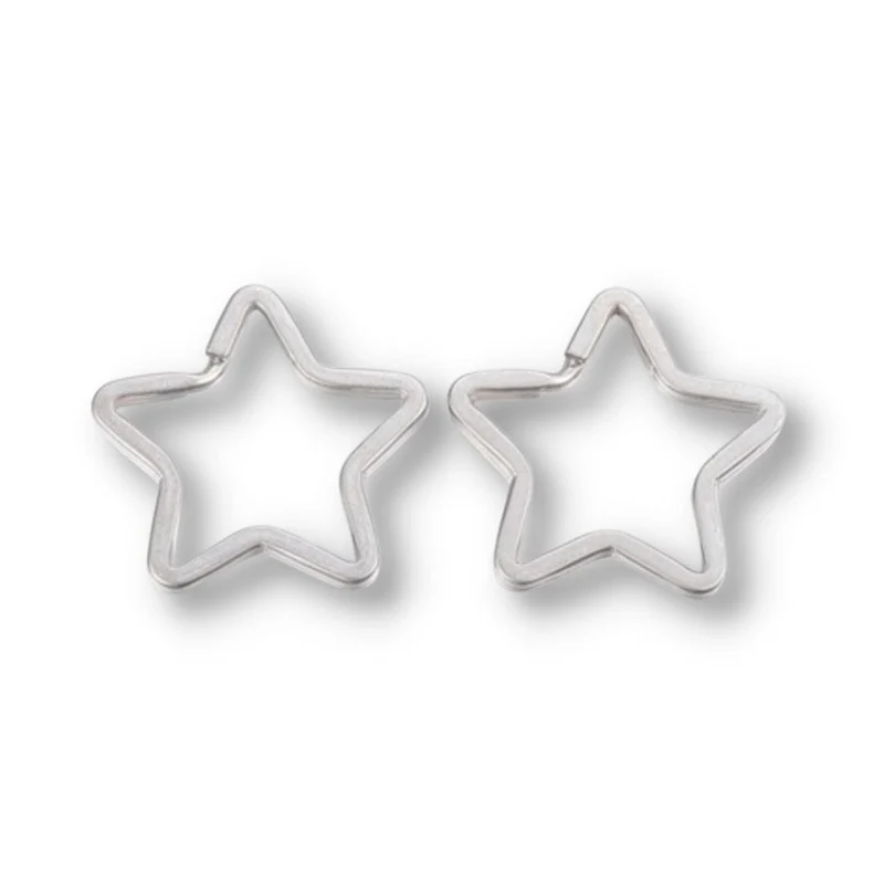 Llavero estrella de acero inoxidable