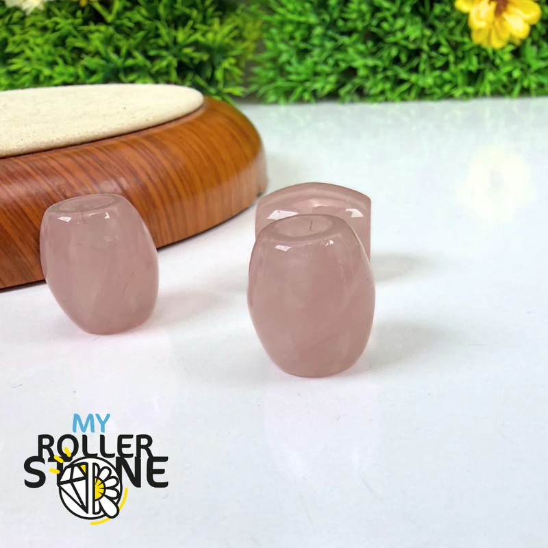 Cuenta cilíndrica con agujero grande (cuarzo rosa, ojo de tigre, unakita...)