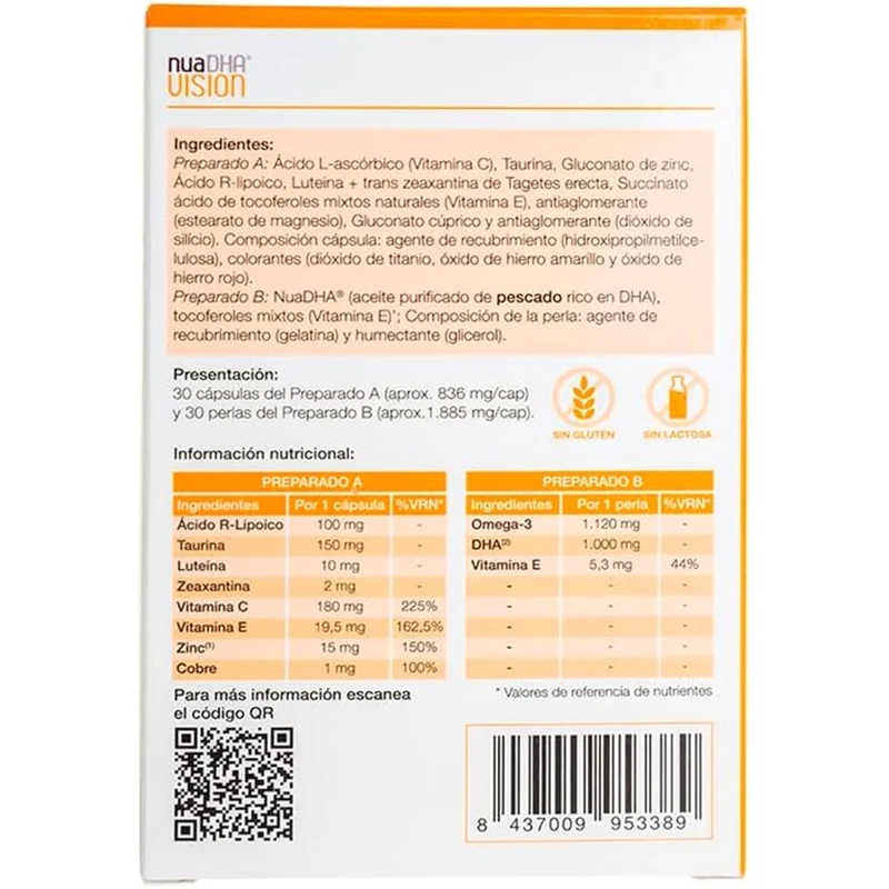 NuaDHA Vision 30 perlas + 30 cápsulas | NUA Biological