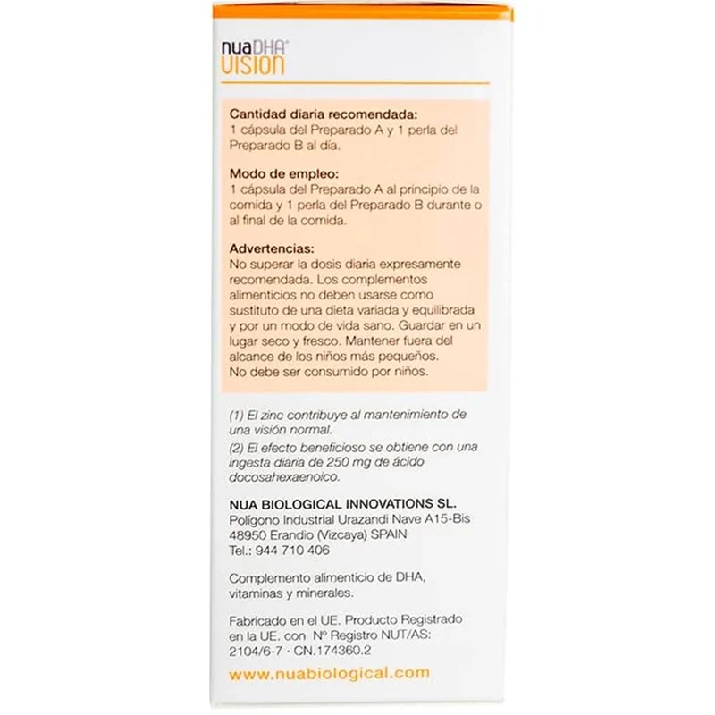 NuaDHA Vision 30 perlas + 30 cápsulas | NUA Biological