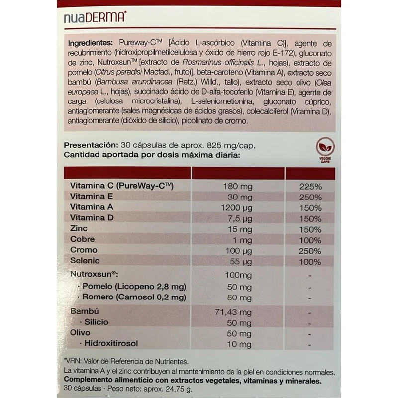 NuaDerma 30 Cápsulas | NUA Biological