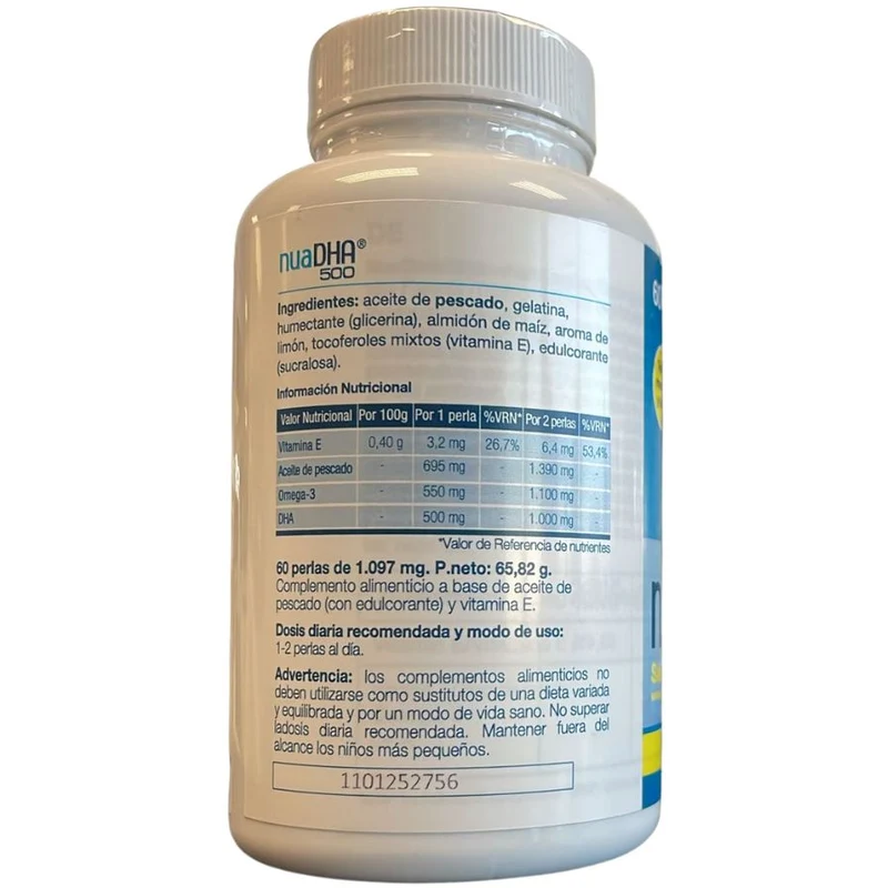 DHA 500 60 perlas | NUA Biological
