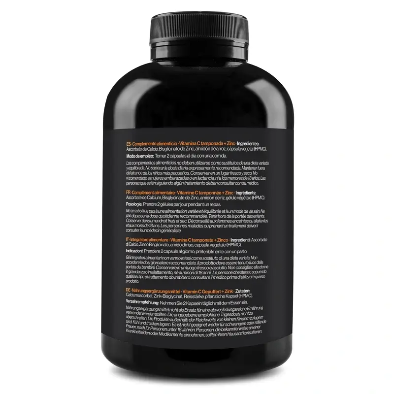 Zenement Vitamin C Buffered + Zinc, 365 vegan capsules