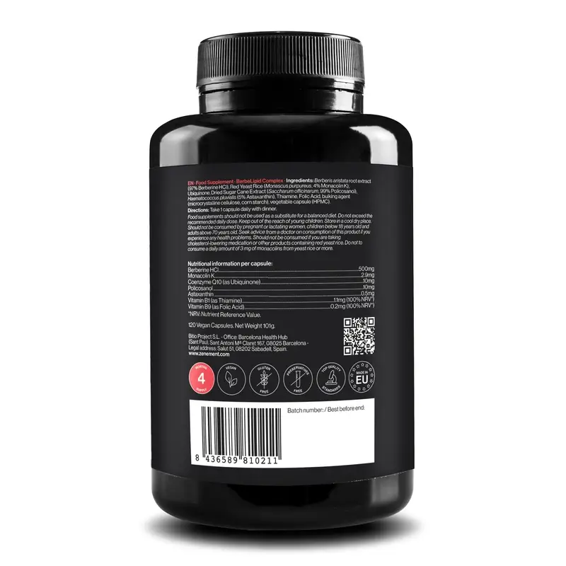 Zenement Berbelipid Complex, 120 vegan capsules