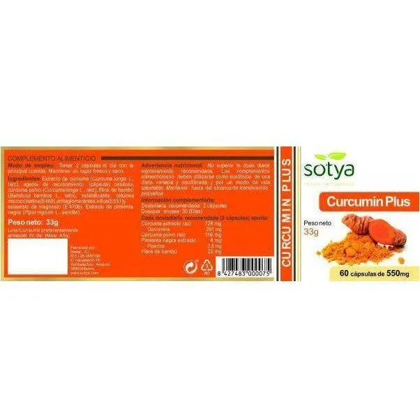 Curcumin Plus 60 Capsulas | Sotya