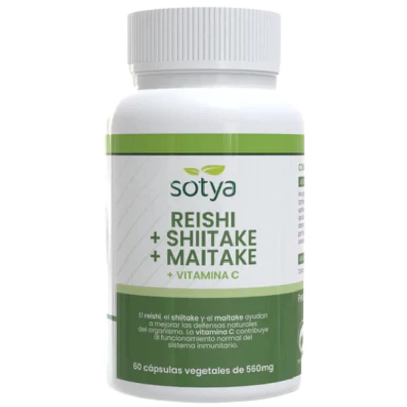 Reishi Shitake y Maitake 500 mg 60 Capsulas | Sotya