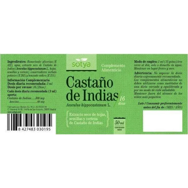 Extracto de Castaño de Indias 60 ml | Sotya
